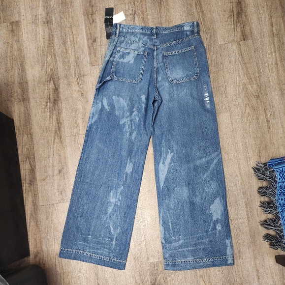 NWT Lauren Ralph Lauren Bleached Wide Leg Jeans Women’s Size 10 - Picture 8 of 16